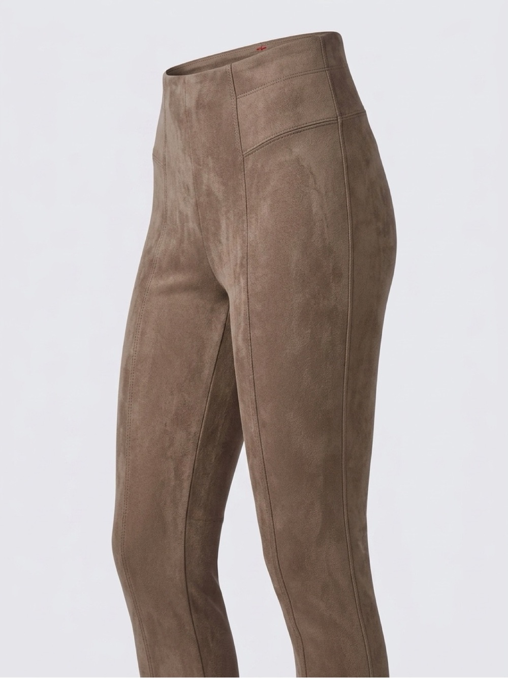 SPANX Rich Caramel Faux Suede Leggings High Waist Slimming Large L - Picture 2 of 7
